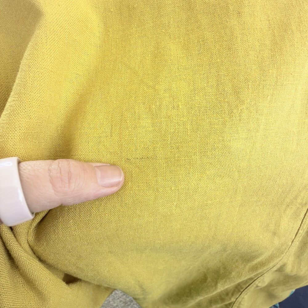 for cynthia linen blend lagenlook cocoon dress cowl neck mustard size large - Picture 6 of 13